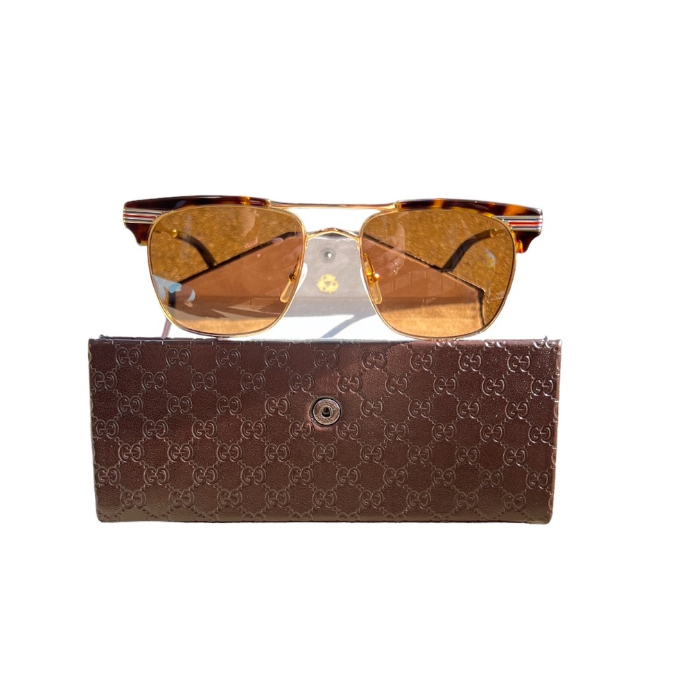 Gucci Men’s GG0287S 52MM Sunglasses 💯% Authentic - Picture 4 of 16
